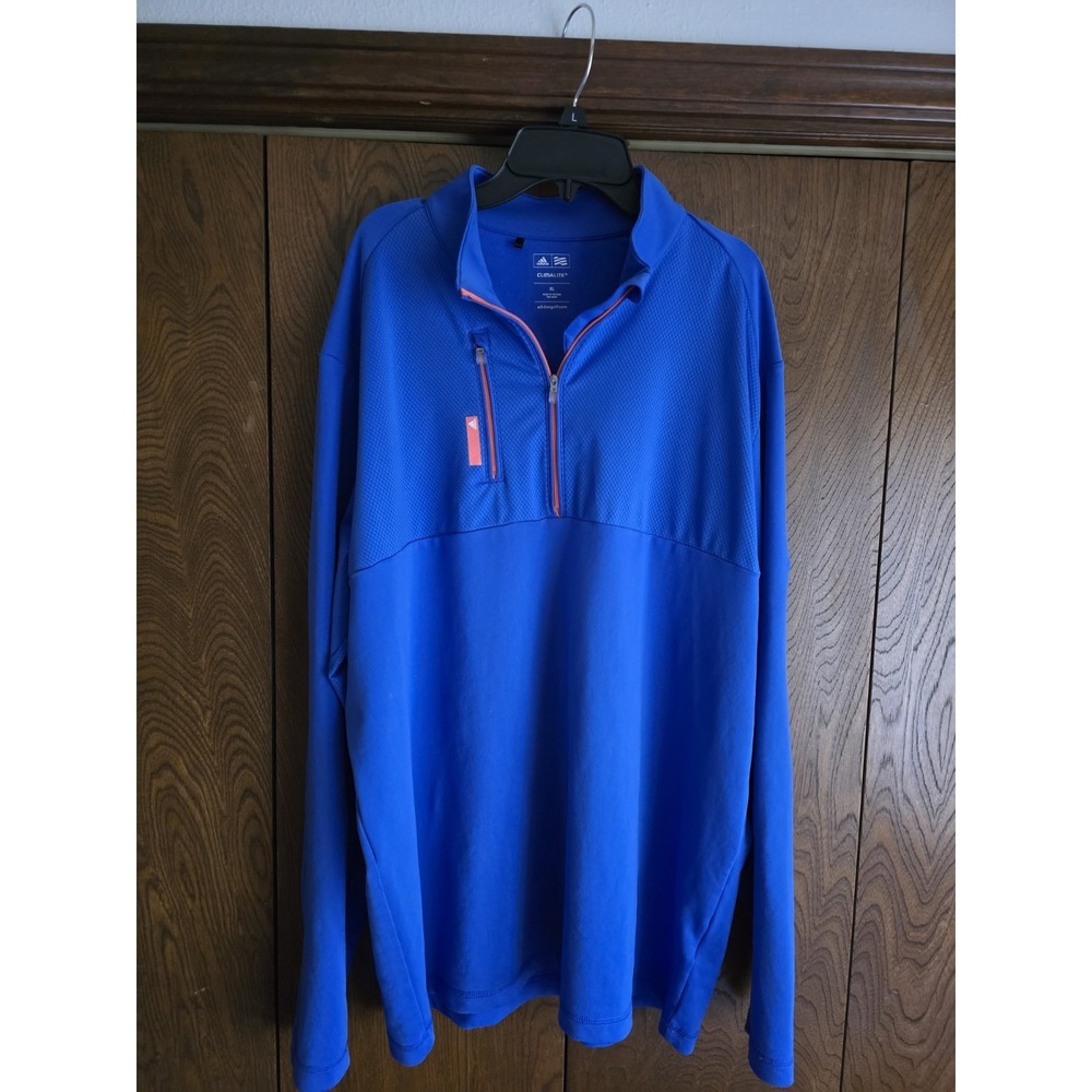 Adidas CLIMALITE Blue Half-Zip Pullover XL